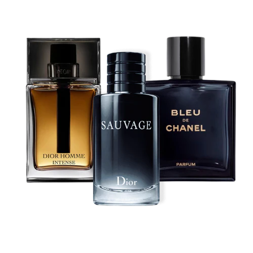 Exclusive 3-Piece Perfume Set – Sauvage by Dior, Bleu de Chanel &amp; Dior Homme Intense [100 ml]