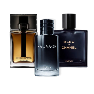 Exclusive 3-Piece Perfume Set – Sauvage by Dior, Bleu de Chanel &amp; Dior Homme Intense [100 ml]